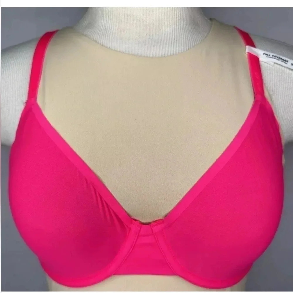 SMOOTHEZ By Aerie Full Coverage Lightly Lined Bra - Hot Pink
